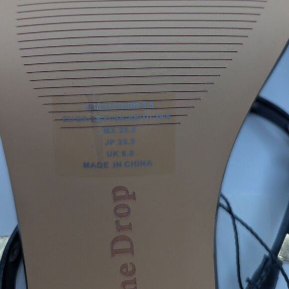 👠 The Drop 8.5 Avery Square Toe Two Strap Studded High Heel NEW - Picture 7 of 8